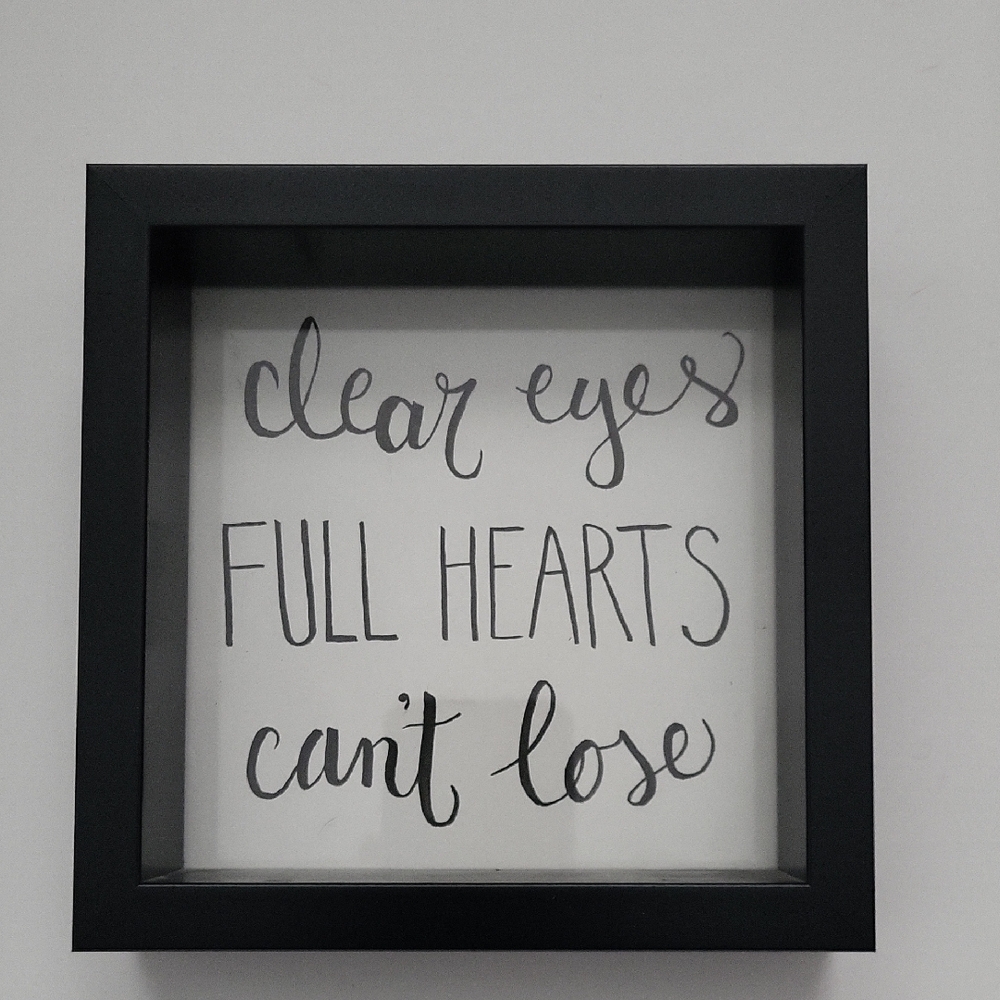 Friday Night Lights Texas Forever "Clear Eyes Full Hearts Can't Lose" Frame